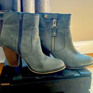 Grey ankle booties. Super comfy